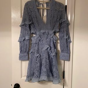 ASOS blue lace dress